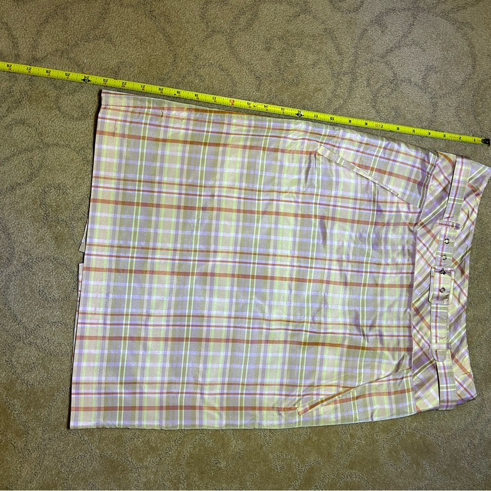 Plaid Skirt with Belt